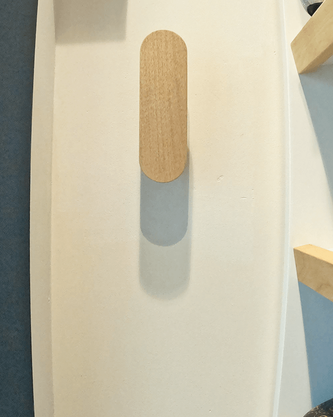 Solid wood hat and bag hooks with mid century modern design style