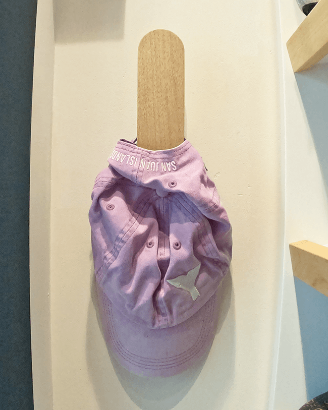 Solid wood hat and bag hooks with mid century modern design style