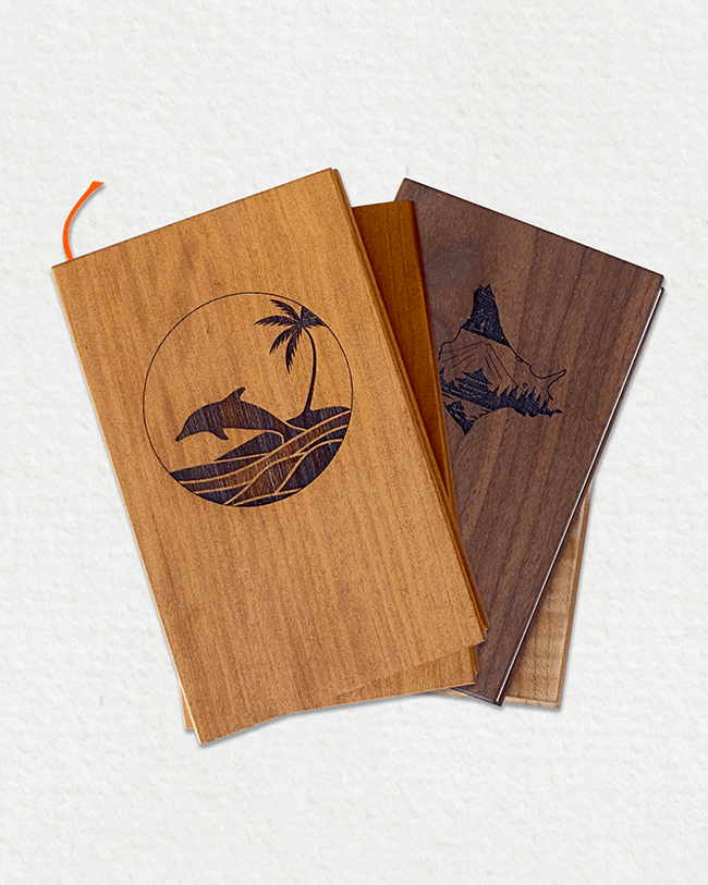 Wood cover journals
